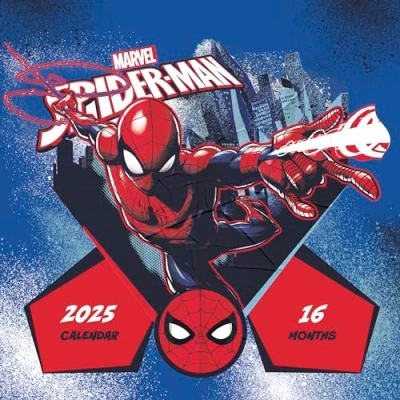 Image of Spider Man 2025 30x30 Square Calendar Marvel 16 Month Superhero Planner, Vibrant Art, Large Writing Space For Scheduling, Fans, Home, Office, Dorm