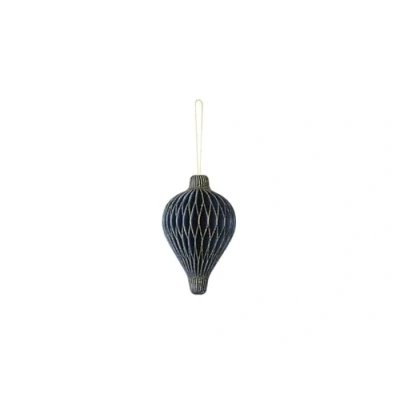 Image of PartyDeco Christmas Tree Bauble Paper Honeycomb Droplets Navy Blue Decorations for Pendant Dimensions Approx. 8 x 12 cm