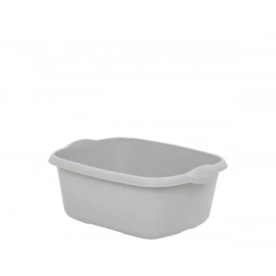 Image of High Grade Plastic 39cm Rectangular Bowl Kitchen Sink, Basin Mixing, Washing Up Tidy Organizer (Soft Grey)