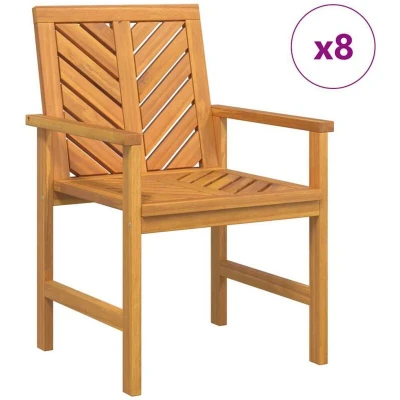 Image of vidaXL Garden Dining Set 8 pcs Brown Standard Solid acacia wood