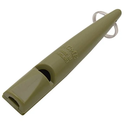 Image of ACME Dog Whistle No. 211.5 with Instructions The Original from England: Loud and Far reaching (Olive Drap)