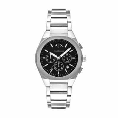 Image of Armani Exchange Rafael Chronograph watch silvercoloured, Men&#039;s, Size: One Size, Silver coloured