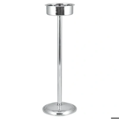 Image of bar@drinkstuff Pipe Wine Bucket Stand Champagne Stand, Stainless Steel