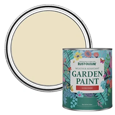 Image of Rust Oleum Beige Mould Resistant Garden Paint In Gloss Finish Featherstone 750ml Fence Paint, Shed