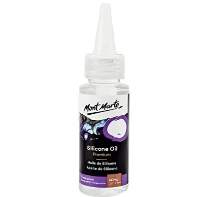 Image of MONT MARTE Premium Silicone Oil 2.02oz (60ml) Bottle for Pouring Acrylic Paint Cells