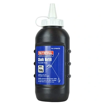 Image of Faithfull FAICPWHITE Builders Chalk Line Powder Refill White 250g (8oz)