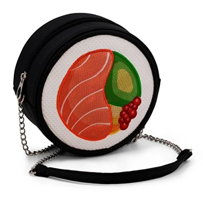 Image of Oh My Pop! Maki Sushi Shoulder Bag, Black, 15.5 x cm
