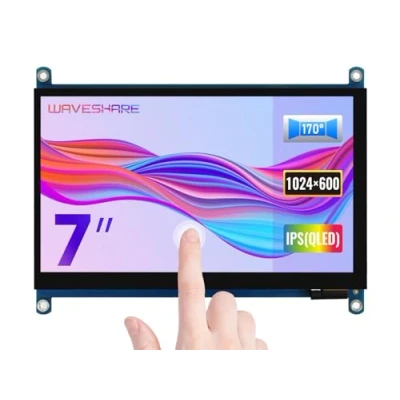 Image of Waveshare 7inch QLED Quantum Dot Display Capacitive Touch Screen 1024x600 G+G Toughened Glass Panel Support Raspberry Pi/Jetson Nano/PC/Game Console