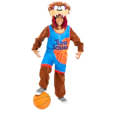 Image of Funidelia Taz Space Jam Costume Looney Tunes for boy Basket, Cartoons Costumes kids, accessory fancy dress &amp; props Halloween, carnival parties Size 3 4 years Brown