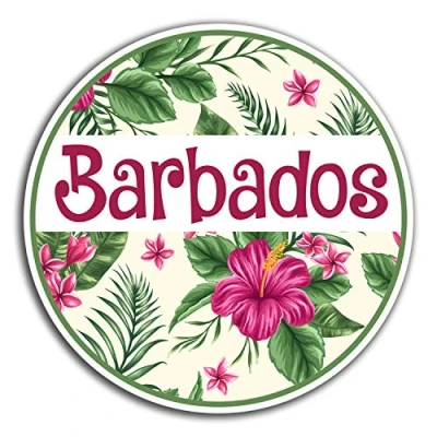 Image of 2 x 10cm Barbados Vinyl Stickers Travel Holiday Sticker Laptop Luggage #32779 (10cm Wide)