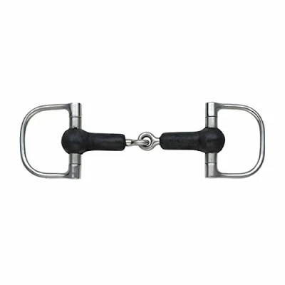 Image of Shires Equestrian Rubber Covered Jointed Dee S/steel Size: 51/2