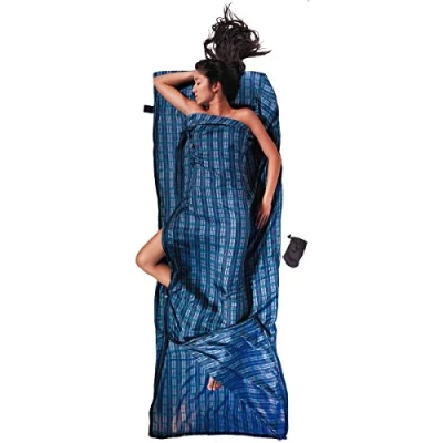 Image of Cocoon TravelSheet Coupler sleeping bag Silk green/blue 2018 mummy