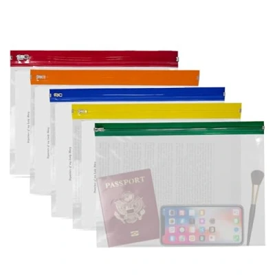 Image of Clear Transparent A5 Zip Bags 255x180mm for Organizing Valuable Items Puzzles, Jewelary,Small Toys,Food Medicine, Stationery, Documents, Notes, and More! (5)