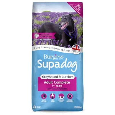 Image of Burgess Supadog Greyhound &amp; Lurcher dry dog food,12.5 kg (Pack of 1)