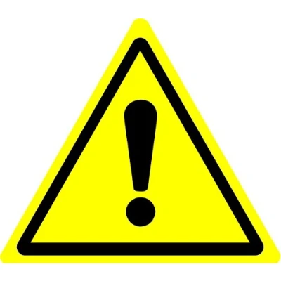 Image of ISO Safety Sign International Hazard Warning Symbol Self Adhesive Sticker 100mm x