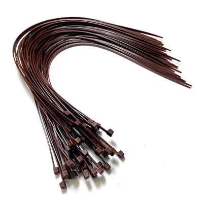 Image of Cable Ties 450mm x 4.8mm 17.7&quot; Extra Long Tie Wraps Nylon Zip (200, Brown)