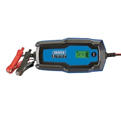 Image of Draper 6/12V Smart Charger and Battery Maintainer, 10A