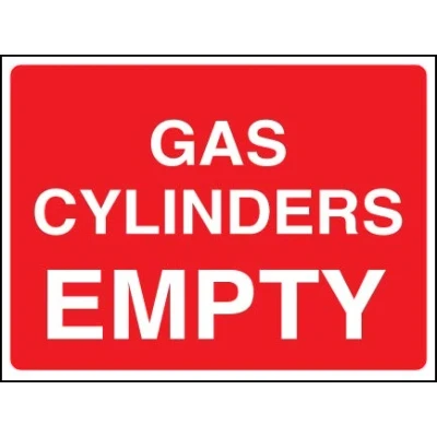 Image of Warning Signs Gas cylinder empty Rigid Plastic