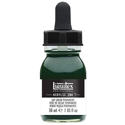 Image of Liquitex 4260315 liquid professional acrylic paints ink, 30 ml, highly pigmented airbrush paint, juice green permanent