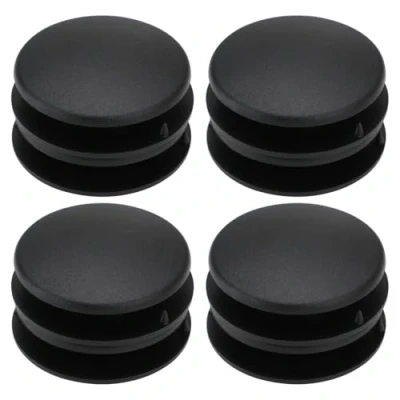 Image of ECSiNG 4 Sets Car Dual Layer Carpet Clips 42mm Retainer Anti Slip Buckle Black Plastic Round Floor Mats Fixing