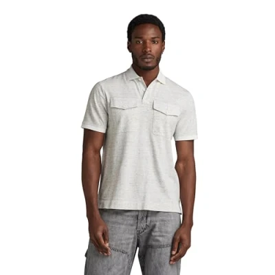 Image of G STAR RAW Men&#039;s Polo, Multicolor (milk htr D24362 D565 971), M