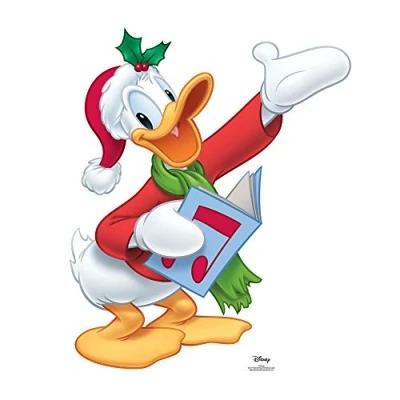 Image of Star Cutouts Ltd SC1271 Fun Cardboard 1 Dimensional Life size Disney Donald Duck Quacker 82 x 73 cm. Perfect Christmas Decoration for Children&#039;s Festive Displays, Grottos &amp; Shop Windows, Mini