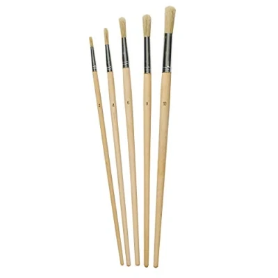 Image of HAMILTON Prestige Lily Bristle Round Fitch Brush 5 Pack