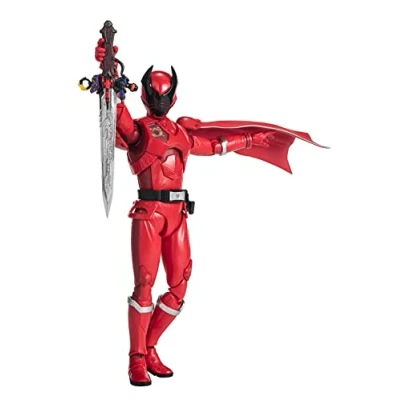 Image of BANDAI SPIRITS(バンダイ スピリッツ) S.H. Figuarts King Sentai Auger, Stag Beetle Approx. 5.7 inches (145 mm), ABS &amp; PVC Pre Painted Action Figure, Red