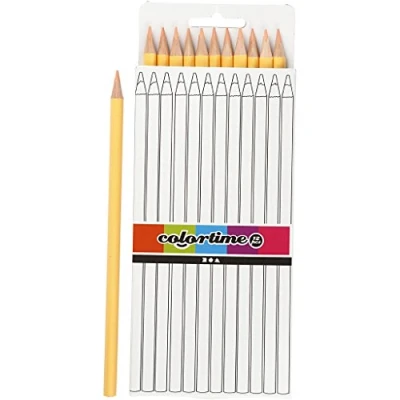 Image of Colortime Colouring Pencils, Lead: 3 mm, L: 17 cm, Skin Colour, Basic, 12pcs