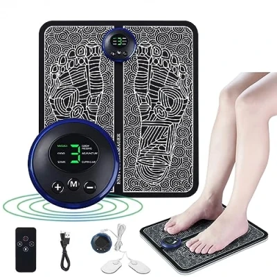 Image of EMS Foot Massager,Folding Portable Feet Massage Machine,Electronic Massager for Pain and Circulation，USB Rechargeable，Best Present Parents