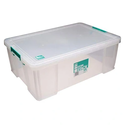 Image of StoreStack 51 Litre Storage Box W660xD440xH230mm Clear RB11089