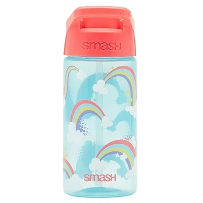 Image of Smash Water Bottle 450ml Light Blue Rainbow Design