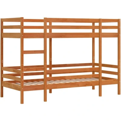 Image of vidaXL Bunk Bed without Mattress Wax Brown 80x200 cm Solid Wood Pine