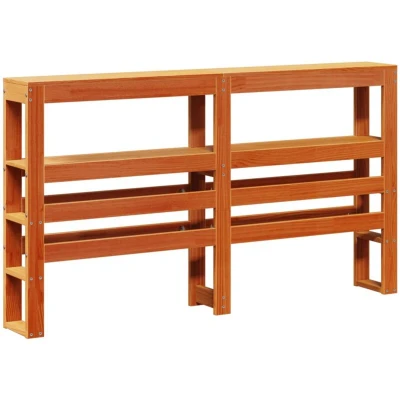 Image of vidaXL Headboard with Shelves Wax Brown 150 cm Solid Wood Pine