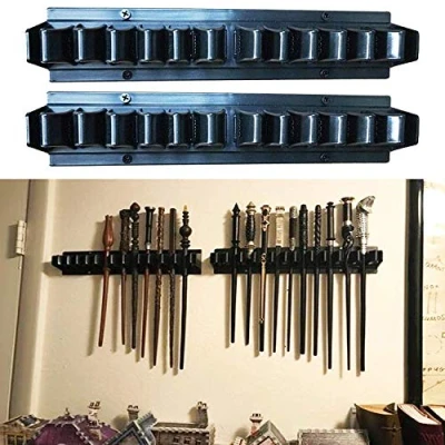 Image of AUXPhome 2 Pack, Storage Bracket Rack for Harry Potter Wand Collection/Wand Display/Wand Stand/Wand Storage/Wand Can Holder up to 20 Wands Dumbledore Hermoine（ no ）