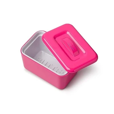Image of Zeal Insulated Butter Dish, Large 500 grams Capacity Double Walled Tub/Container with Lid, Melamine Neon Pink