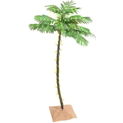 Image of vidaXL LED Palm Tree Warm White 88 LEDs 150 cm
