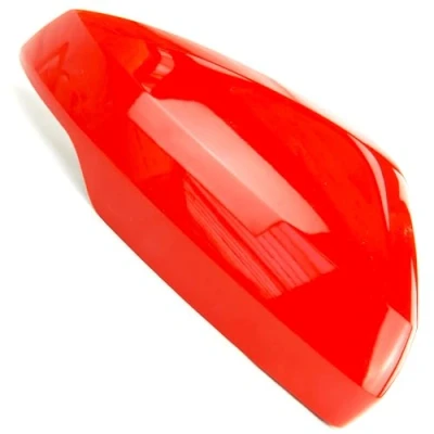 Image of Underground Parts Flash Red Painted Door Wing Mirror Cover Cap Right Drivers Side for VW Polo mk6 2018 24