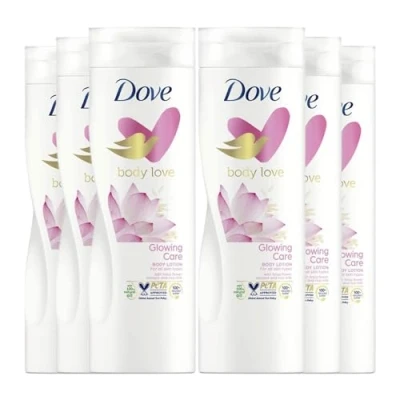 Image of DOVE BODY LOTION 400ML GLOWING RITUAL+LOTUS FLOWER FOR ALL SKIN TYPES X 6