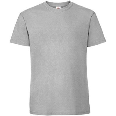 Image of Fruit of the Loom Mens Ringspun Premium Tshirt (2XL UK) (Zinc)