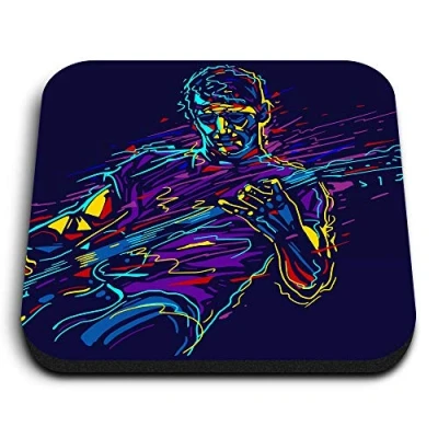 Image of 1 x Square MDF Fridge Magnet Rock Guitar Art Band Music Musician 24116