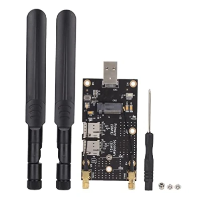 Image of ciciglow NVME Adapter,NGFF M.2 to USB3.0 Adapter Dual SIM Card Slot LTE Modem with Antennas Screws for LTE/4G/5G Module