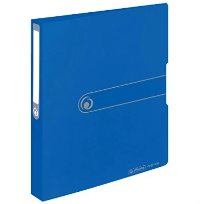 Image of Herlitz 11205713 Ring Binder A4 Polypropylene 2 2.7 cm Spine, 16 mm Capacity, Opaque Black 25 Filling Level opak Blau