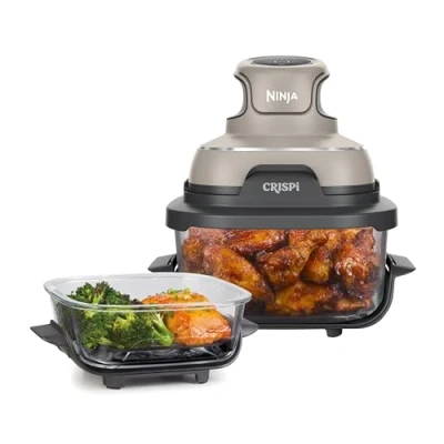 Image of Ninja Crispi 4 in 1 Portable Glass Air Fryer Stone, Brown