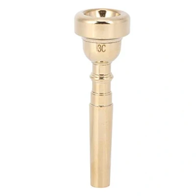 Image of Metal Trumpet Mouthpiece, Gold Bb Tone 3C 5C 7C(Gold 3C) Playing Accessories Performance Musical Instrument