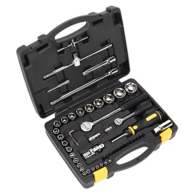 Image of Sealey American Pro Topchest 5 Drawer with Ball Bearing Slides Red &amp; 230pc Tool Kit