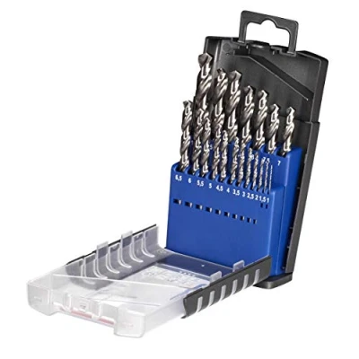 Image of kwb Silver Star Metal Drill Set, HSS G 19 Pieces for All Standard Drills