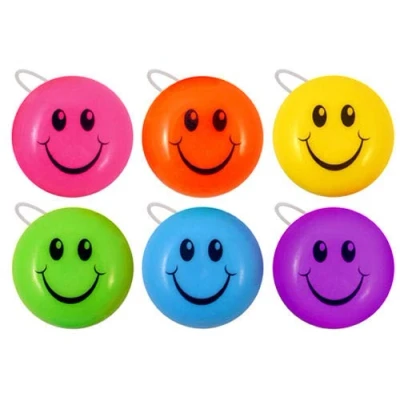 Image of HENBRANDT Mini Smile Face Yo Yo&#039;s Box of 72 Bulk Wholesale Childrens Party Bag Favour Filler Fete Lucky Dip Prizes Toys
