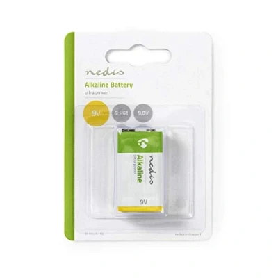 Image of Nedis BAAKLR611BL Alkaline Battery 9V 9.00 V MN1604 / PP3 6F22 6LP3146 Block 565 1604A Number of batteries: 1 pc Blister 6LR61 Green/Yellow