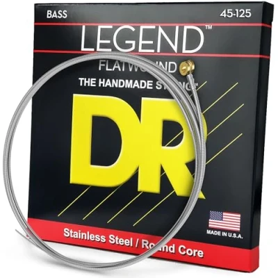 Image of DR Strings Legend Flatwound Bass Medium 5 String Black